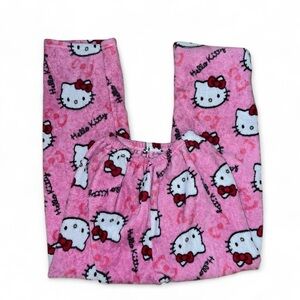 Hello Kitty Pink Fleece Pajama Bottoms for Kids